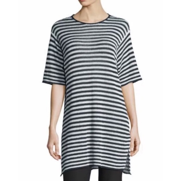 Eileen Fisher Striped Organic Linen 